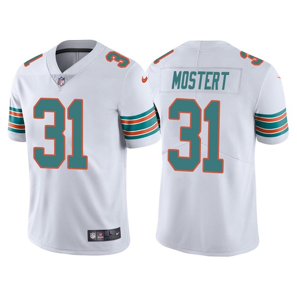 Men’s Miami Dolphins #31 Raheem Mostert White Color Rush Limited Stitched Football Jersey